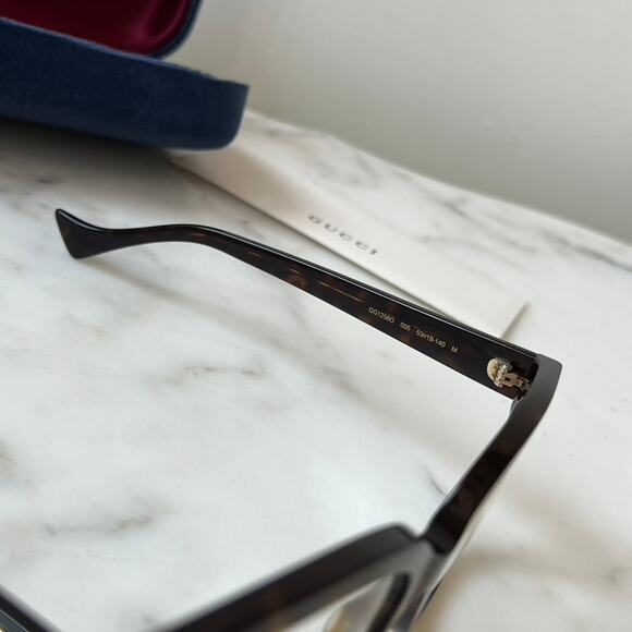 NEW Gucci GG1258O Brown Oversized Square Eyeglasses Frames - Picture 8 of 8